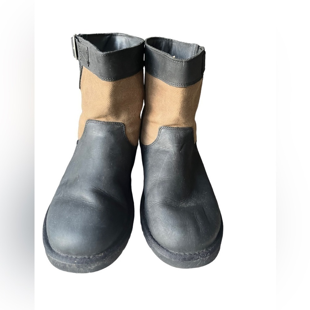 UGG Kids K LOCKIE Boots Black Brown Winter Outdoor Size 4 - Picture 4 of 9